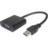 PremiumCord USB-A/VGA redukcia čierna - Káble a redukcie