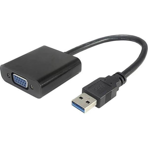 PremiumCord USB-A/VGA redukcia čierna - Káble a redukcie - Hlavný obrázok