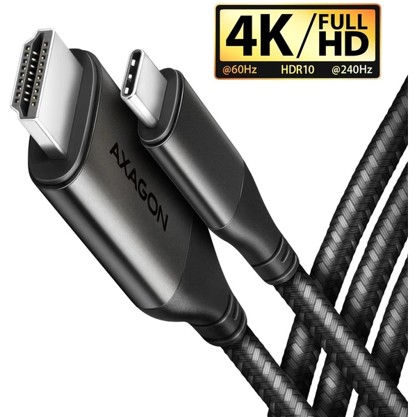 AXAGON USB-C/HDMI 2.0 kábel 4K 1,8m čierny - Káble a redukcie - Hlavný obrázok