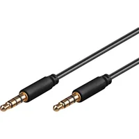 PremiumCord 3,5mm/3,5mm kábel pozlátené konektory 3m čierny - Káble a redukcie