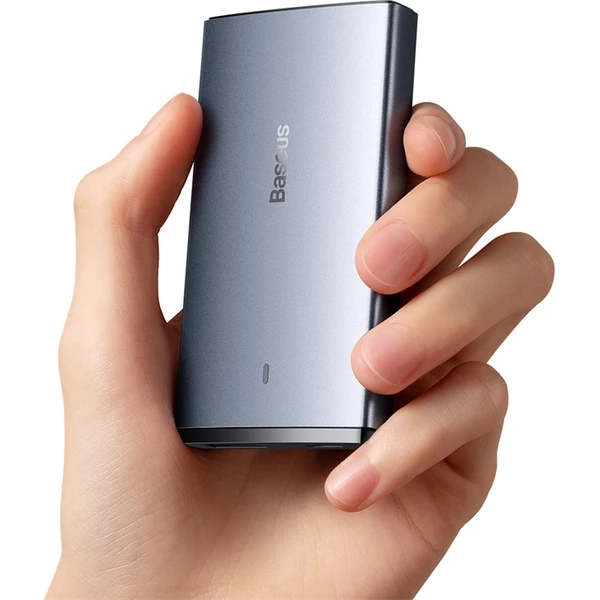 Nabíjačka do siete Baseus GaN5 Pro Ultra Slim USB-C/USB-A 65 W sivá - Nabíjačky - Obrázok GGGE000L01