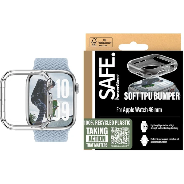 PanzerGlass® SAFE Apple Watch 10/11 (46mm) bumper číry rámček - Puzdra - Obrázok GHWA000L01