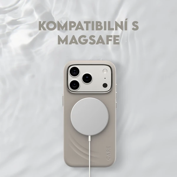 PanzerGlass® CARE Flow kryt s MagSafe Apple iPhone 17 Pro Vanilla - Puzdra - Obrázok GIDH000K01