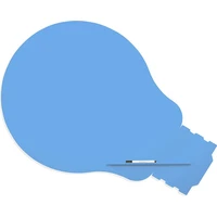 Rocada Skin Shape Idea 6461-630 magnetická tabuľa modrá RAL 630 - Magnetické tabule