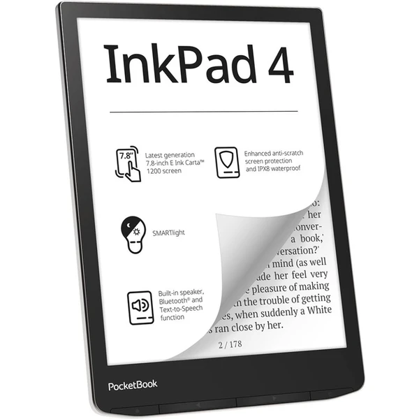 PocketBook InkPad 4 strieborná - Čítačky elektronických kníh - Obrázok GIW6000701