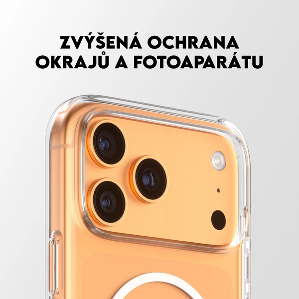 PanzerGlass® CARE Kickstand kryt s MagSafe Apple iPhone 17 Pro Max strieborný/biely - Puzdra - Obrázok GJDH000K01