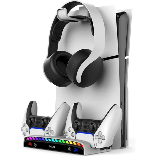 iPega P5S011 Stojan na Stenu pre PS5/PS5 Slim/PS5 Pro s nabíjačkou pre DualSense  - Nabíjačky - Obrázok GJU0000K01