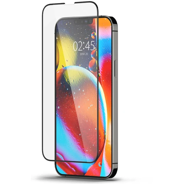 Spigen tR Slim HD ochranné sklo iPhone 14 Plus/13 Pro Max čierne - Ochranné fólie a sklo - Hlavný obrázok