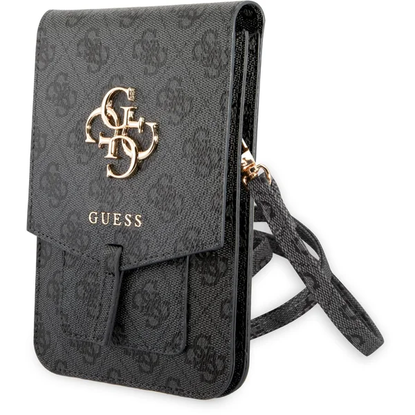 Guess PU 4G Metal Logo univerzálna taška pre telefón šedá - Puzdra - Hlavný obrázok