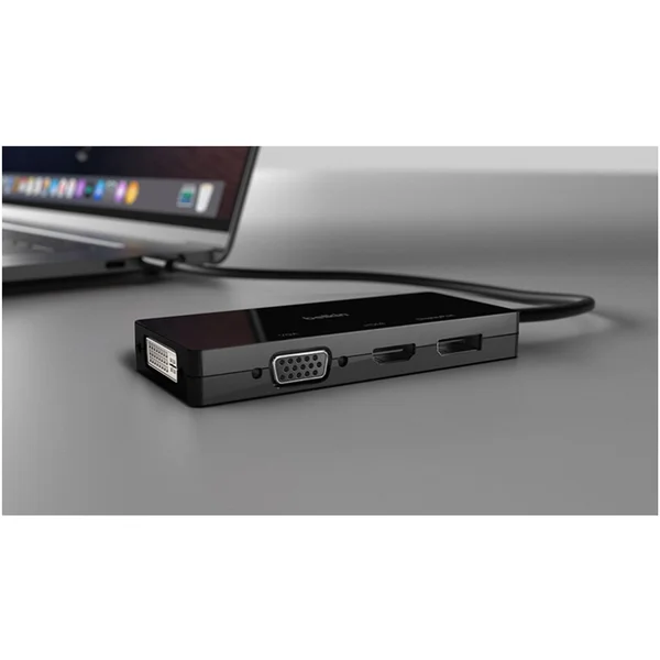 Belkin USB-C video adaptér HDMI, VGA, DVI, DisplayPort čierny - USB huby - Obrázok GLVT200401