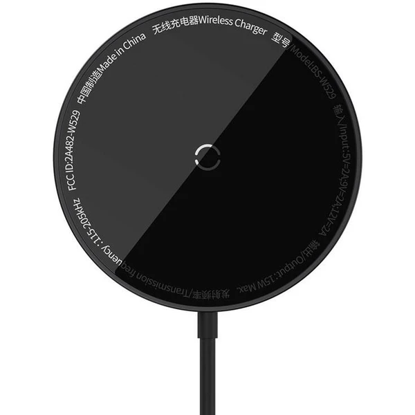 Baseus Bezdrôtová nabíjačka do siete Simple Mini3 15W USB-C čierna - Nabíjačky - Hlavný obrázok