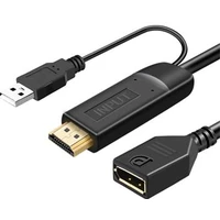 PremiumCord HDMI 2.0/DisplayPort 1.2 redukcia 4K 0,25m čierna - Káble a redukcie