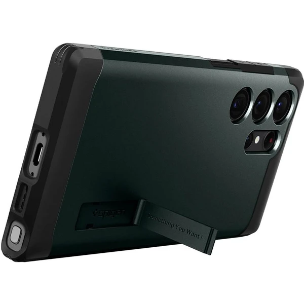 Spigen Tough Armor kryt Samsung Galaxy S23 Ultra zelený - Puzdra - Obrázok GOSL300401