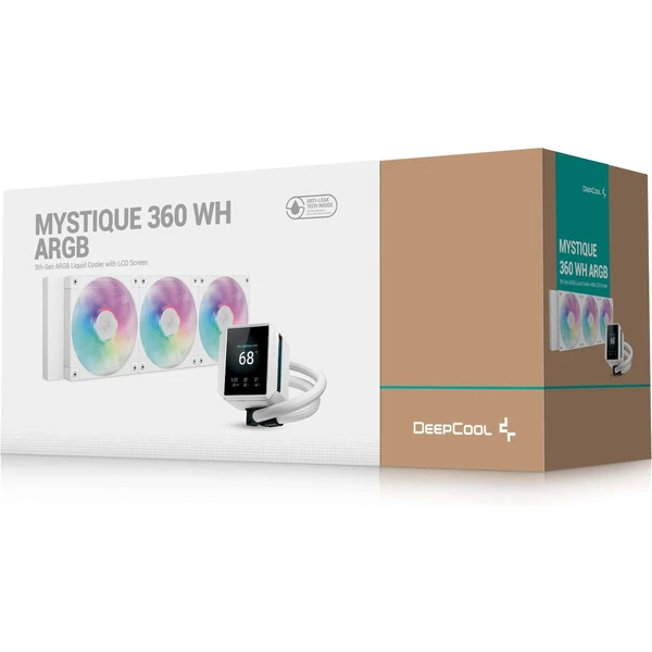 DEEPCOOL MYSTIQUE 360 ARGB biely - Chladiče - Obrázok GPVF000K01