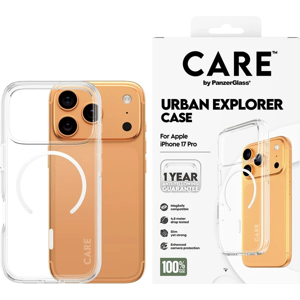 PanzerGlass® CARE Urban kryt s MagSafe Apple iPhone 17 Pro číry/biely - Puzdra - Obrázok GREH000K01