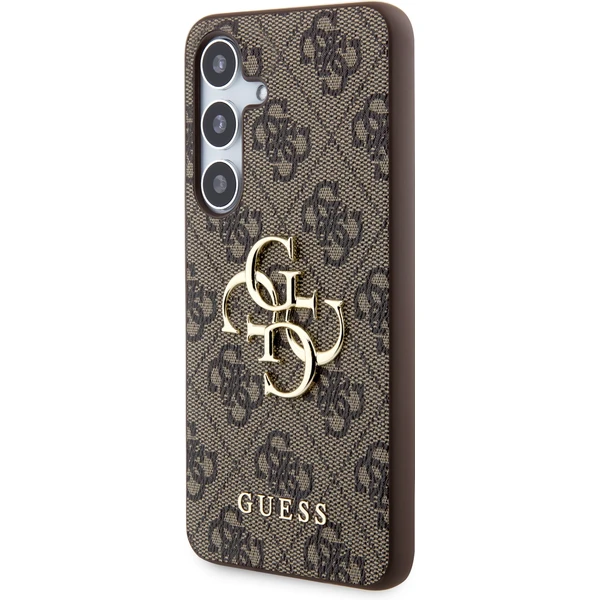 Guess PU 4G Metal Logo Zadný kryt Samsung Galaxy S24+ hnedý - Puzdra - Obrázok GSH1000O01