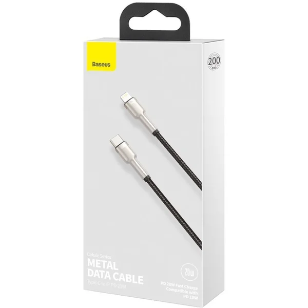 Baseus Cafule USB-C/Lightning napájací kábel 20W 2m čierny - Káble a redukcie - Obrázok GSKGF00101
