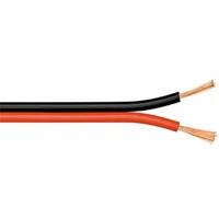 PremiumCord 2x 0,50mm2 nesieťovaná dvojlinka kábel 1m čierny/červený - Káble a redukcie