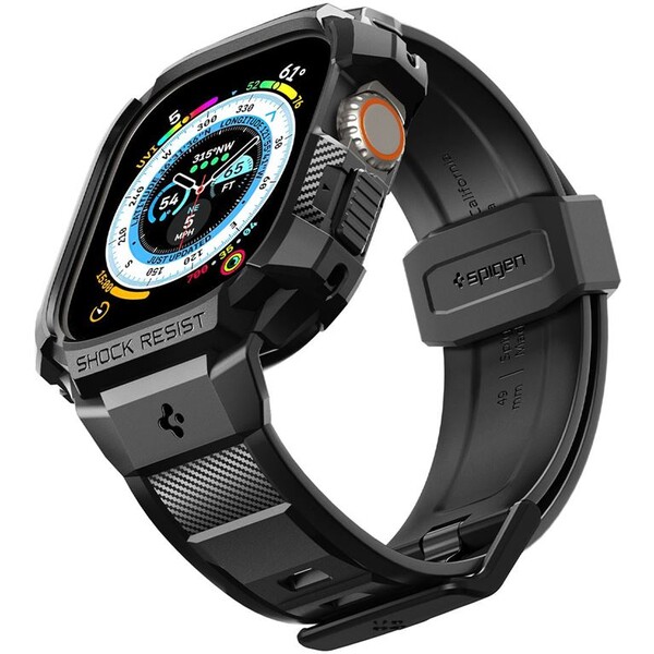 E-shop Spigen Rugged Armor Pro remienok s puzdrom Apple Watch Ultra 3/2/1 (49mm) čierny