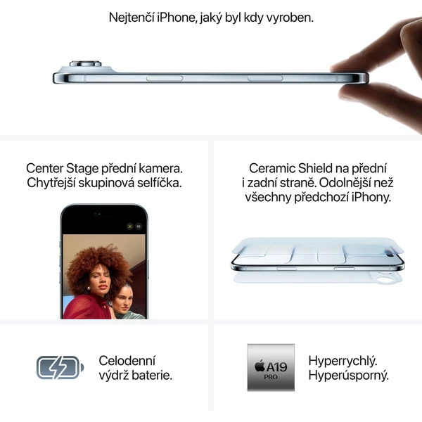 Apple iPhone Air 256GB vesmírne čierny - Mobilné telefóny - Obrázok GTMH000K01