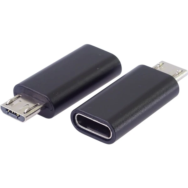 PremiumCord USB-C/MicroUSB-B redukcia čierna - Káble a redukcie - Hlavný obrázok