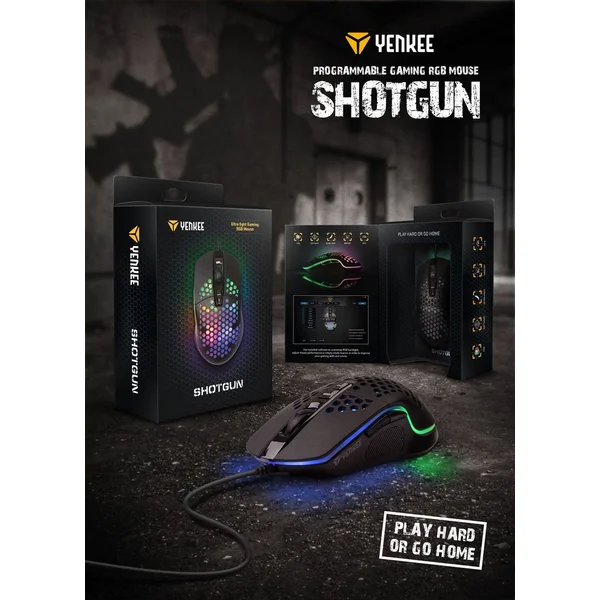 YENKEE YMS 3030BK Shotgun herná myš čierna - Myši - Obrázok GVASF00101