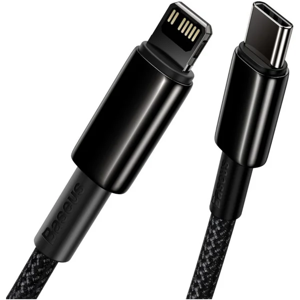 Baseus Tungsten Gold USB-C/Lightning napájací kábel 20W 1m čierny - Káble a redukcie - Obrázok GVKGF00101