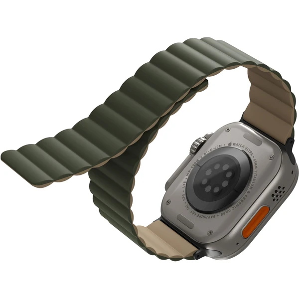 UNIQ Revix obojstranný remienok pre Apple Watch 49/46/45/44/42mm Moss (zelený/béžový) - Remienky - Obrázok GVQ1000601