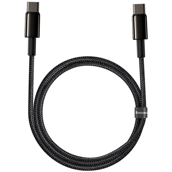 Baseus Tungsten Gold USB-C/USB-C napájací kábel 100W 2m čierny - Káble a redukcie - Obrázok GWKGF00101