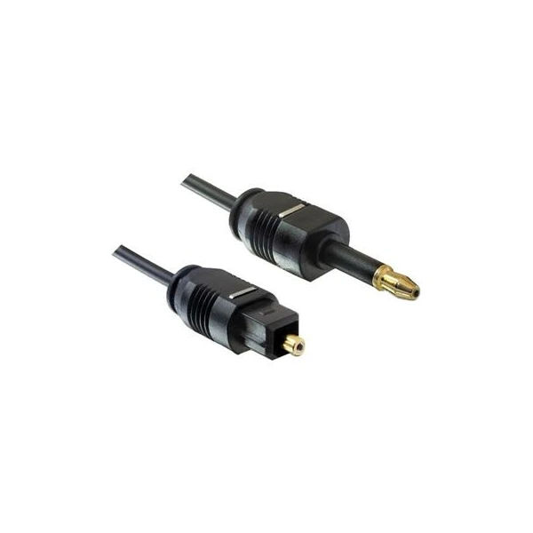 PremiumCord 3,5mm Mini-Toslink/Toslink optický kábel 1m čierny - Káble a redukcie - Hlavný obrázok