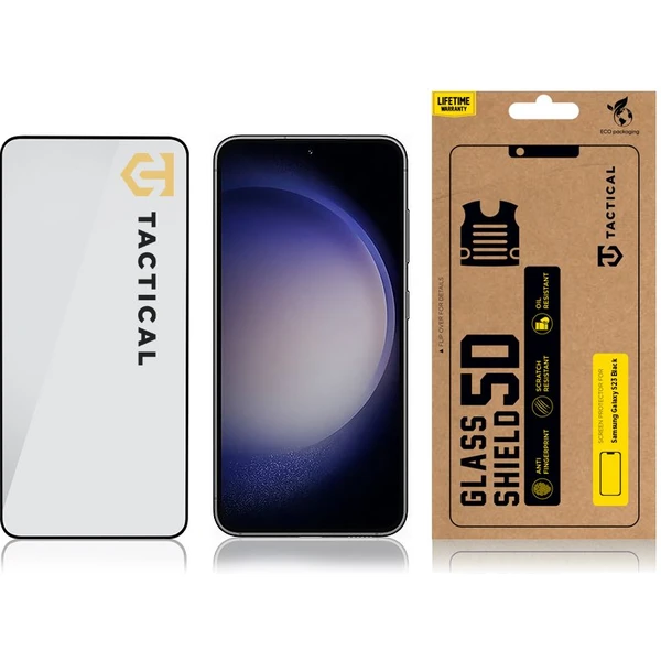 Tactical Glass Shield 5D sklo Samsung Galaxy S23 čierne - Ochranné fólie a sklo - Obrázok GXC3000601