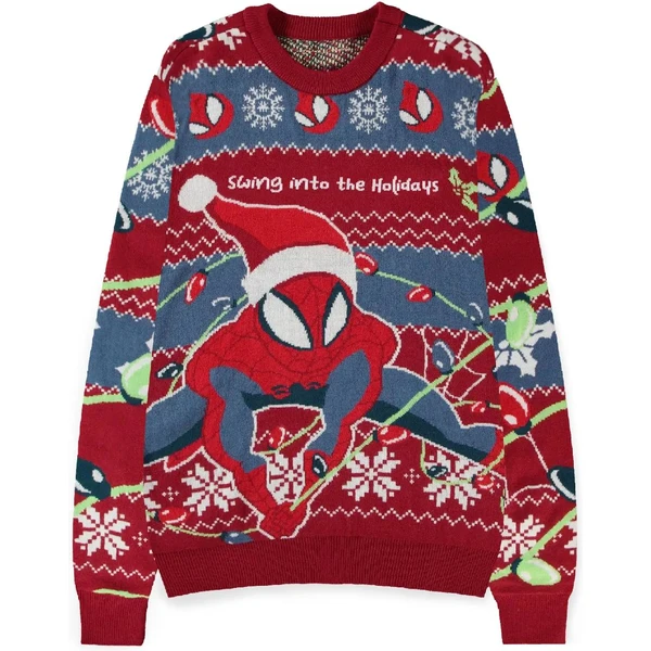 Vianočný sveter Spider-Man - Swing into the Holidays L - Mikiny a svetre - Hlavný obrázok
