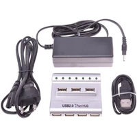 PremiumCord USB 2.0 Hub 7-portový s externým napájaním - USB huby