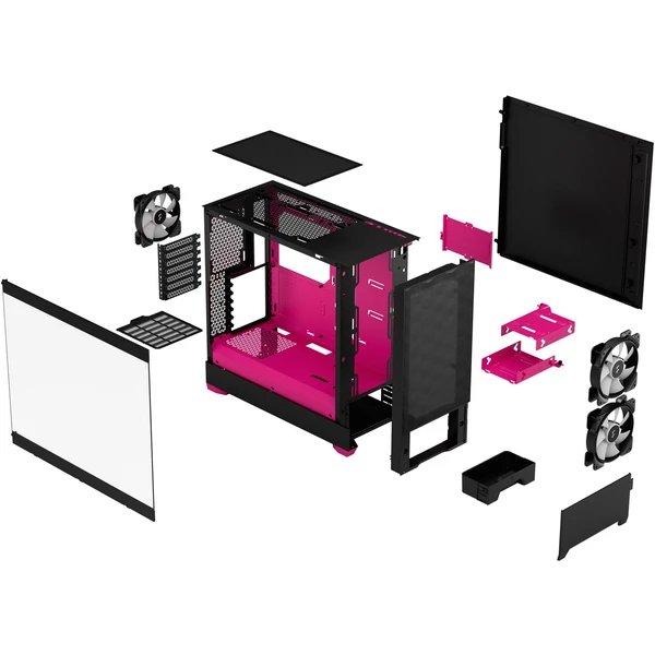 Fractal Design Pop Air RGB Magenta Core TG Clear Tint - Počítačové skrine - Obrázok GY6A000601