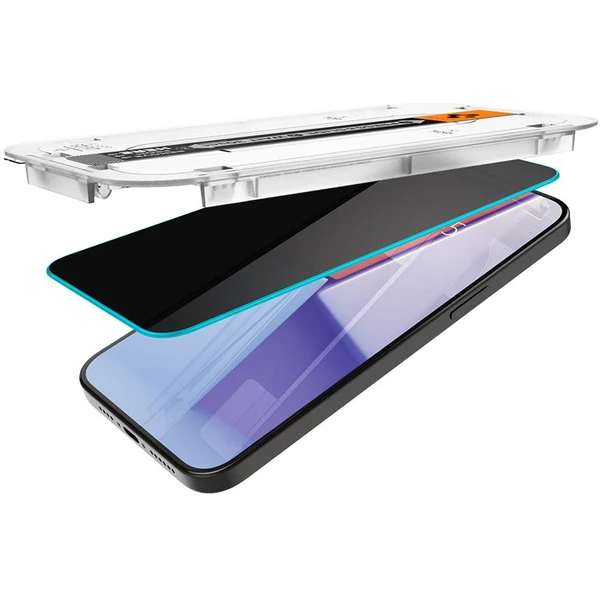 Spigen Glass tR EZ Fit Privacy 2 Pack tvrdené sklo iPhone 15 Pro Max číre - Ochranné fólie a sklo - Obrázok GYY8000601