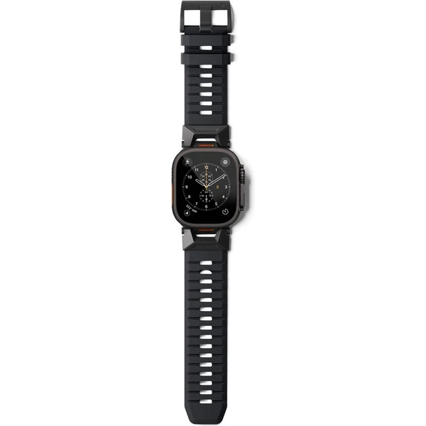Epico Rubber Pro remienok s nerezovým zapínaním pre Apple Watch 49/46/45/44/42mm čierny - Remienky - Obrázok GZMJ000K01