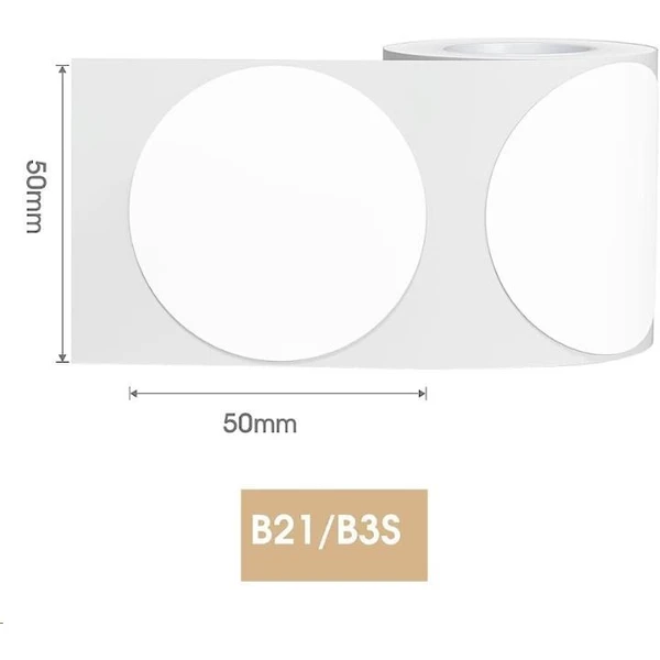 Niimbot štítky R 50x50mm 150ks Round pre B21, B3S, B1 biele - Pásky pre štítkovače - Obrázok GZR0000N01