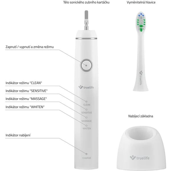 TrueLife SonicBrush Compact biely - Zubné kefky - Obrázok H02Y000501