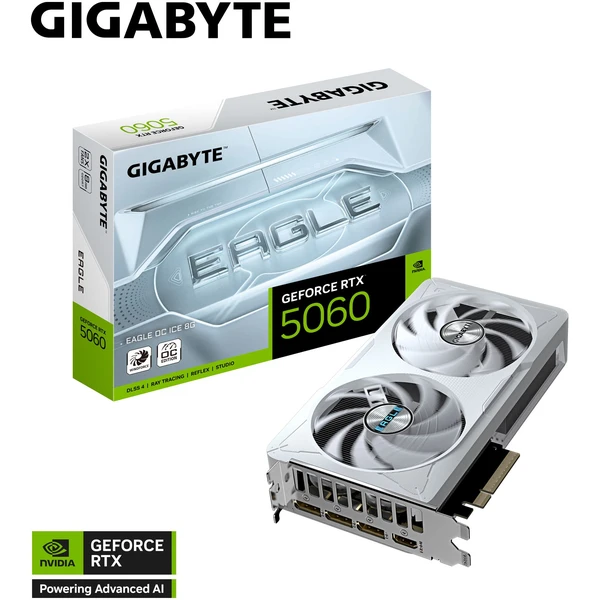 GIGABYTE NVIDIA GeForce RTX 5060 EAGLE OC ICE 8G - Grafické karty - Obrázok H04F000O01
