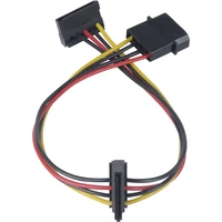AKASA - 4-pin molex na 2x 15-pin Sata adaptér - Káble a redukcie