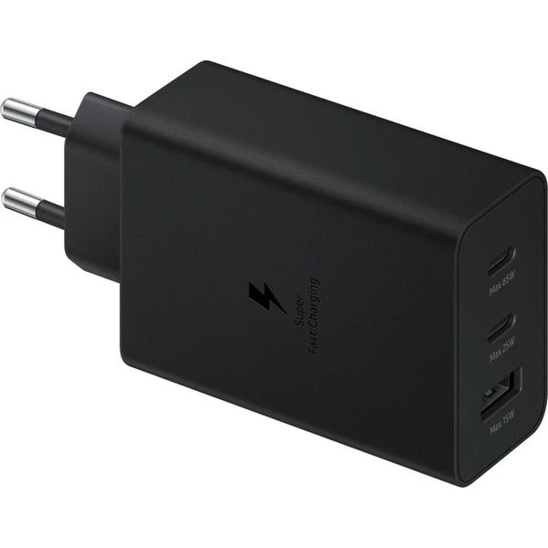 Samsung Trio 65W sieťový adaptér čierny (EP-T6530NBEGEU) - Nabíjačky - Hlavný obrázok