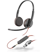 Poly Blackwire 3225 Headset + 3.5mm plug a USB-C/A adaptér (Bulk) - Slúchadlá