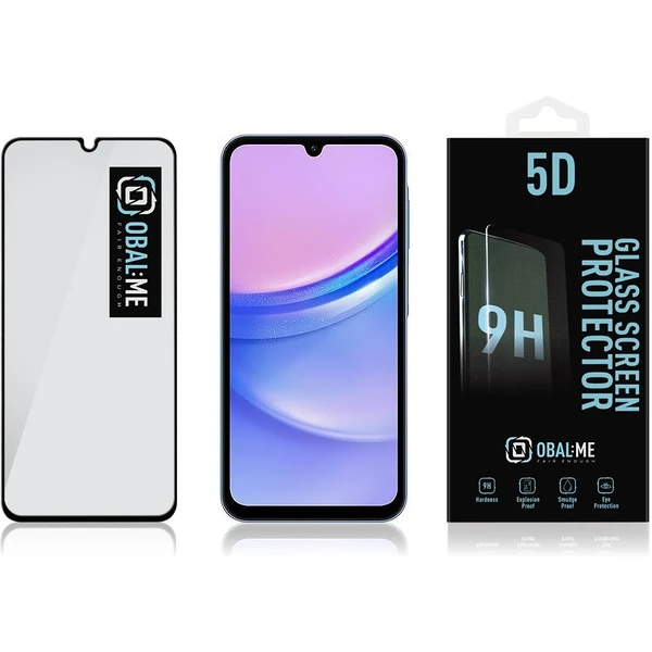 Obal:Me 5D Tvrdené sklo Samsung Galaxy A15 5G čierne - Ochranné fólie a sklo - Obrázok H0U0000K01