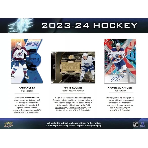 Hokejové karty 2023-24 Upper Deck SPx Hockey Hobby Box - Hokejové karty - Obrázok H0U6000P01