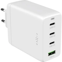 FIXED GaN nabíjačka s 3xUSB-C a USB-A, PD 3.0, 100W, biela - Nabíjačky