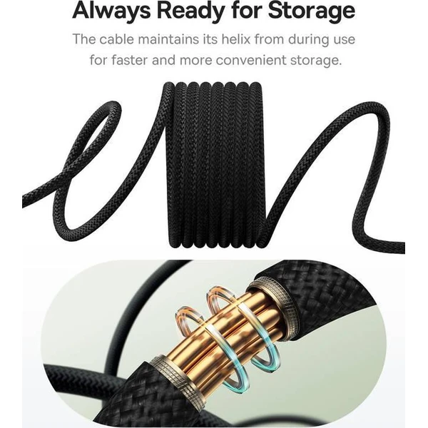Baseus Tungsten Gold USB-A/USB-C magnetický napájací kábel 100W 1m čierny - Káble a redukcie - Obrázok H12R000K01