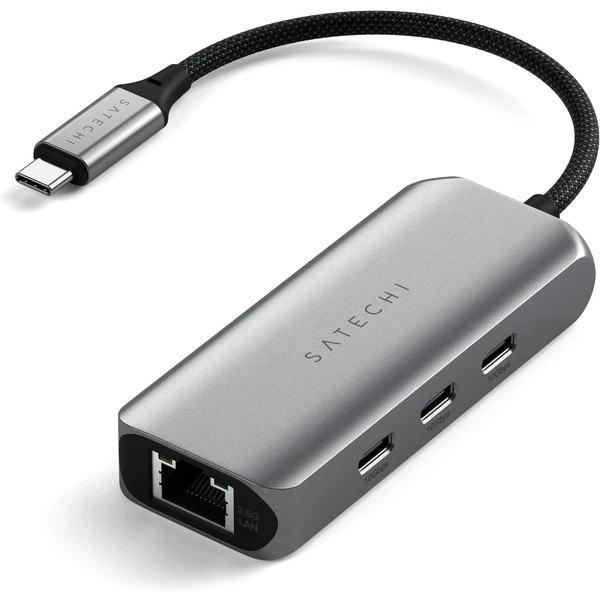 Satechi 4v1 USB-C húb s 2,5 gigabitovým Ethernetom vesmírne šedý - USB huby - Obrázok H1OC000J01