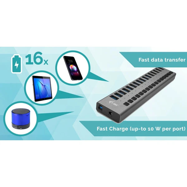 i-tec USB 3.0 Charging HUB 16  - USB huby - Obrázok H29B000501