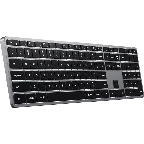 Satechi Slim X3 Bluetooth bezdrôtová podsvietená klávesnica CZ vesmírne šedá - Klávesnice - Obrázok H2D5000K01