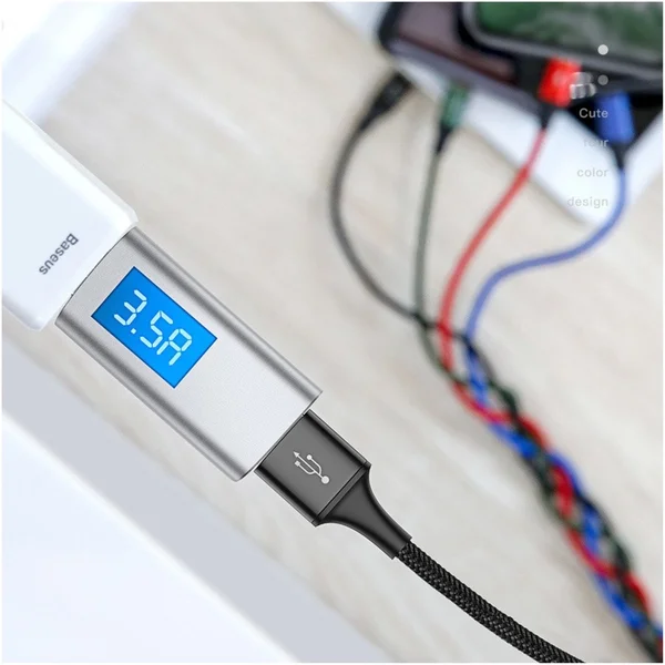 Baseus Fast 4v1 napájací kábel 1,2m čierny - Káble a redukcie - Obrázok H2RR000501